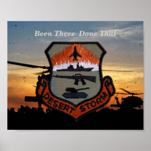 Patch på ökert Storm Krig Veterans Vets Bukt Poster