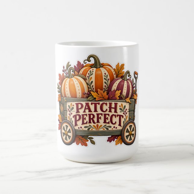 Patch Perfect Höstpumpkinsvagn Kaffemugg (Center)