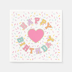 Patch Preppy Brev Birthday Pappersservett