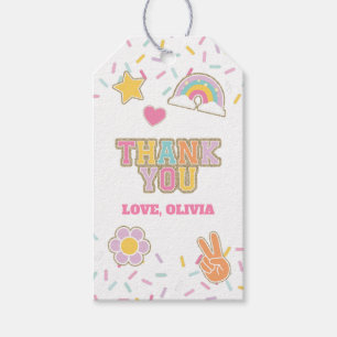 Patch Preppy Tack Birthday Favor Presentetikett
