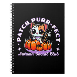Patch purr-fect - Cat Pumpkin Patch-anteckningsbok Anteckningsbok