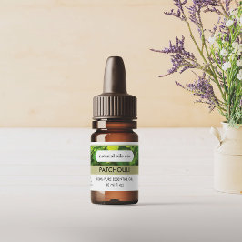 Patchouli Essential Oils Fragrance Flaska-etikett Klistermärken