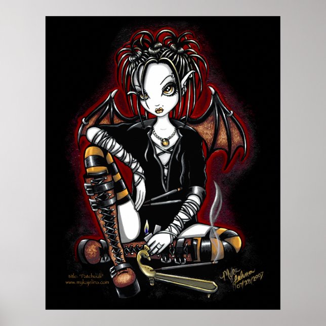 Patchouli Gothic Incense Älva Fantasy Poster (Framsidan)