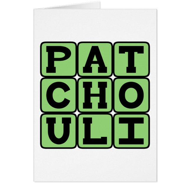 Patchouli, Hippie Olja Hälsningskort (Framsidan)
