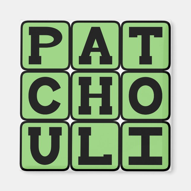 Patchouli, Hippie Olja Magnet (Framsidan)