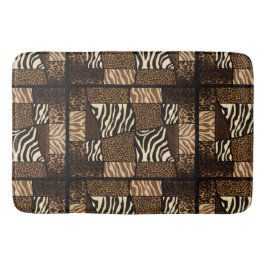 Patchwork African Animal Mönster - Bold & Cultural Badrumsmatta