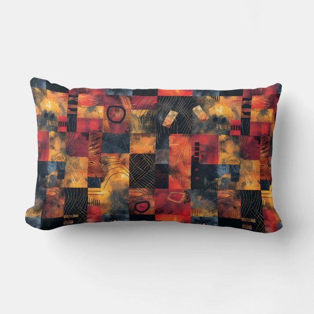 Patchwork African Inspiration Lumbarkudde (Framsida)