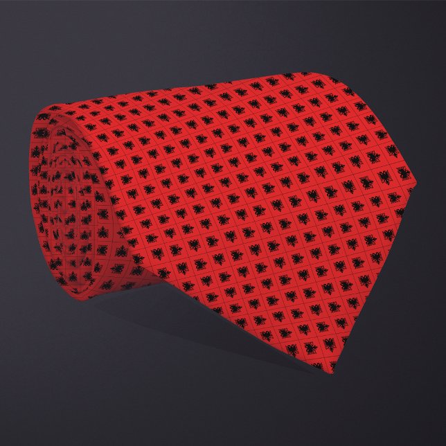 Patchwork Albanien Flagga Mönster Slips (Skapare uppladdad)