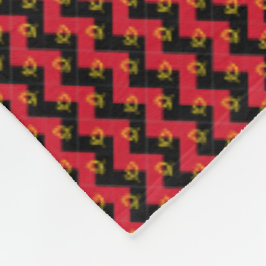 Patchwork Angola Flagga Mönster Fleecefilt