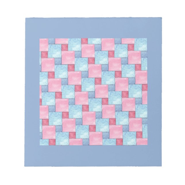Patchwork-Anteckningsblock eller Jotter, Pinks, Bl Anteckningsblock (Framsida)