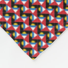 Patchwork Antigua och Barbuda Flagga Mönster Fleecefilt