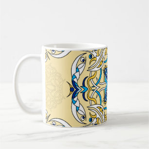 Patchwork Arabiska Blommigten Vintage Struktur Kaffemugg