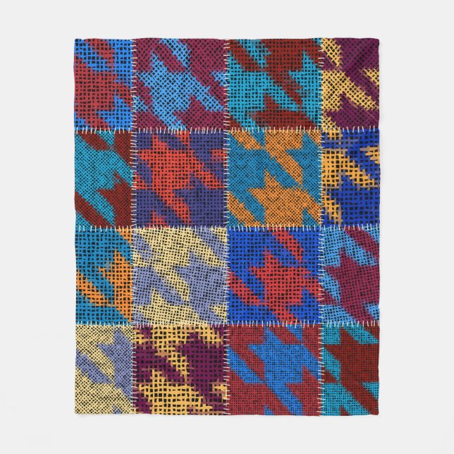 Patchwork-arbetsyta: imitation vintage mönster. fleecefilt (Framsidan)