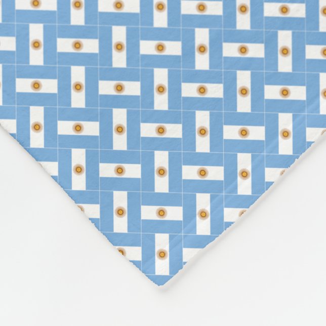 Patchwork Argentina Flagga Mönster Fleecefilt (Hörn)