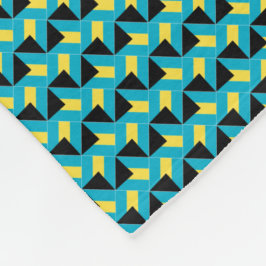Patchwork Bahamas Flagga Mönster Fleecefilt
