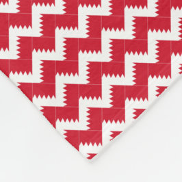 Patchwork Bahrain Flagga Mönster Fleecefilt