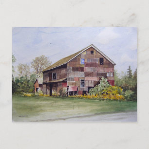 Patchwork Barn-postcard Vykort