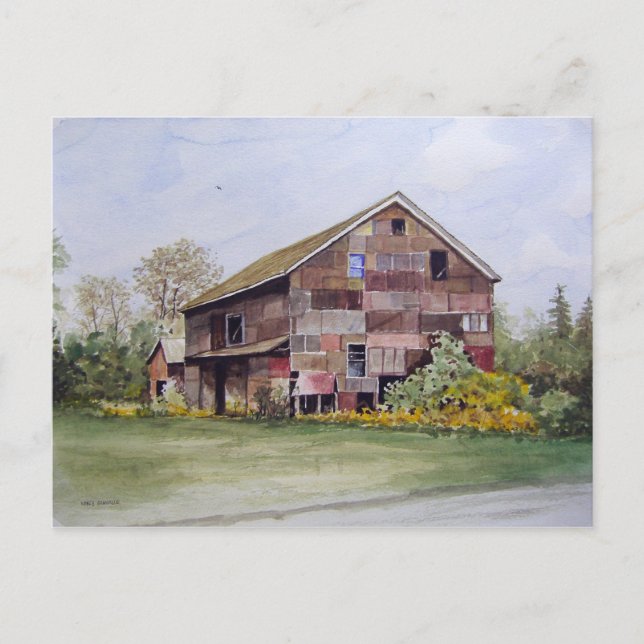 Patchwork Barn-postcard Vykort (Framsida)