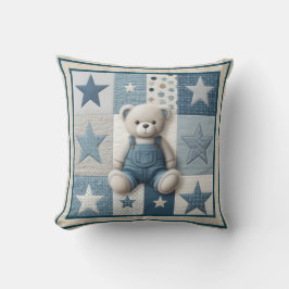 Patchwork Bear Pillow Kudde