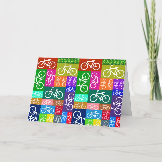 Patchwork Bicycles Kort (Framsida)