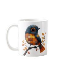 Patchwork Bird Mugg