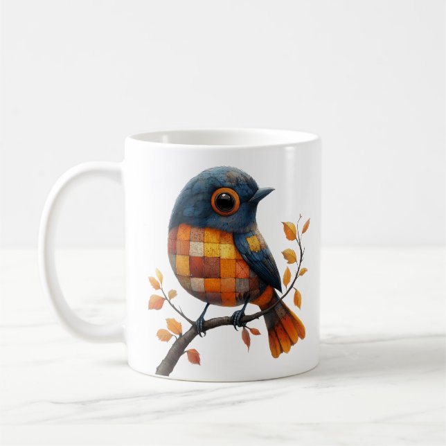 Patchwork Bird Mugg (Vänster)