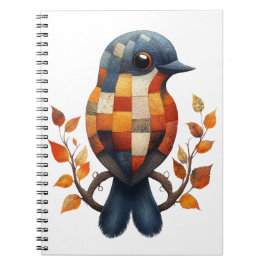 Patchwork Bird Notebook Anteckningsbok