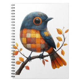 Patchwork Bird Notebook Anteckningsbok