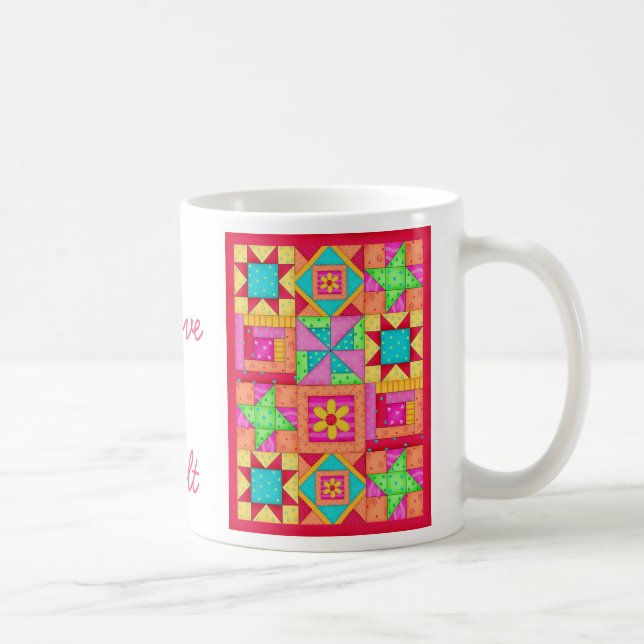 Patchwork Block Quilt Mugg (Höger)