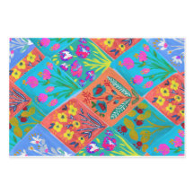 Patchwork Blomsterbukett Inpackningspapper