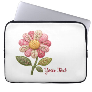 Patchwork Blume im Landhausstil Laptop Fodral