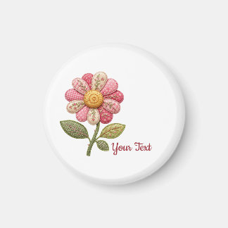 Patchwork Blume im Landhausstil Magnet