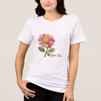 Patchwork Blume im Landhausstil T Shirt