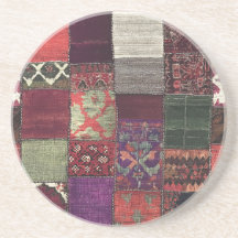 Patchwork Bohemian Round Sandstone Underlägg