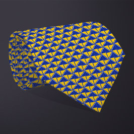 Patchwork Bosnien och Hercegovina Flagga Mönster Slips