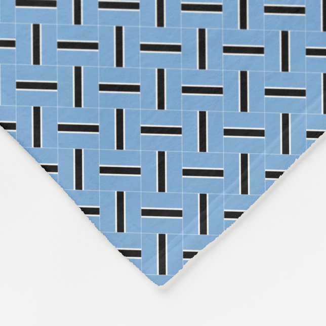 Patchwork Botswana Flagga Mönster Fleecefilt (Hörn)
