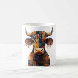 Patchwork Bull Mugg