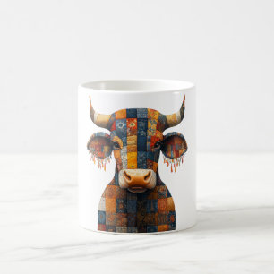 Patchwork Bull Mugg