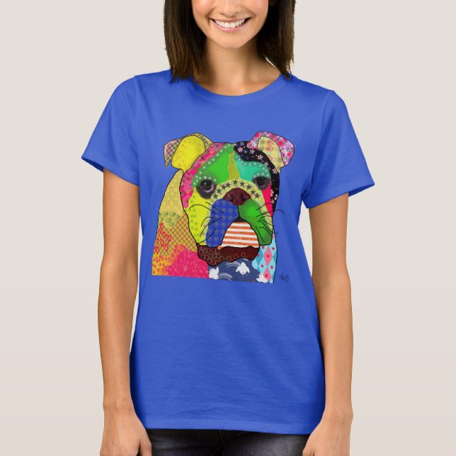 Patchwork Bulldog T-shirt (Framsida)