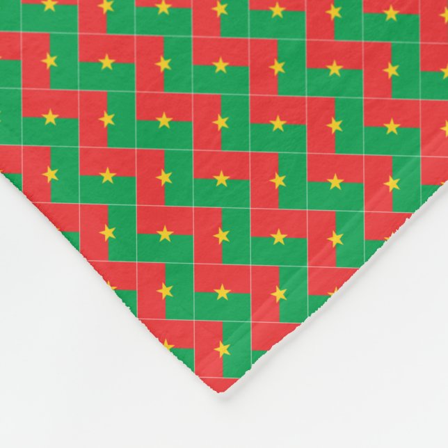 Patchwork Burkina Faso Flagga Mönster Fleecefilt (Hörn)