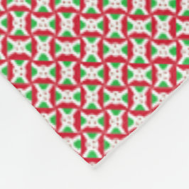 Patchwork Burundi Flagga Mönster Fleecefilt