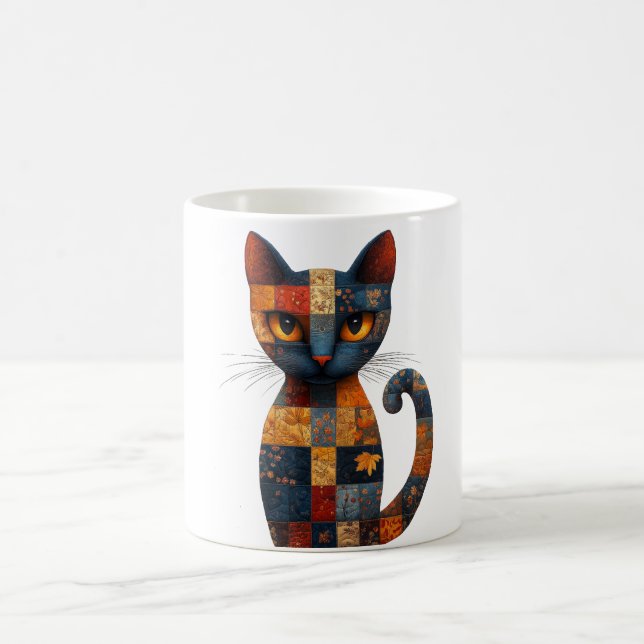 Patchwork Cat Mugg (Center)