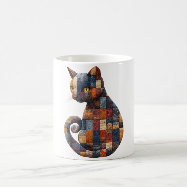 Patchwork Cat Mugg (Center)