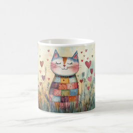 Patchwork Cat Valentine Kaffemugg