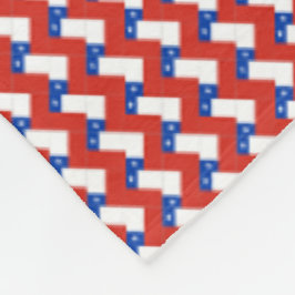 Patchwork Chile Flagga Mönster Fleecefilt