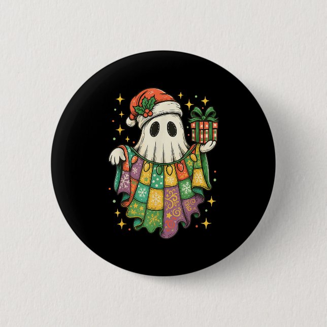 Patchwork Christmas Ghost Christmas, Christmas Boo Knapp (Framsida)