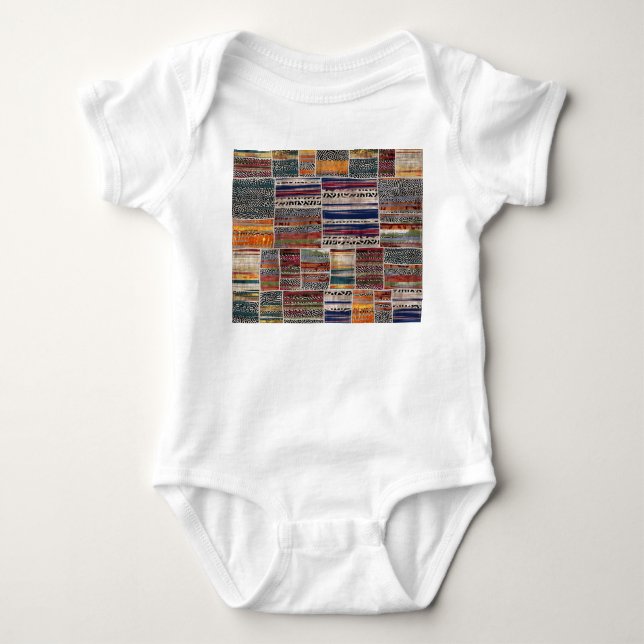 Patchwork collage: Blandad quilt mönster. T Shirt (Framsida)