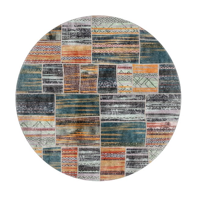 Patchwork collage mix, quilt mönster print. (Framsidan)
