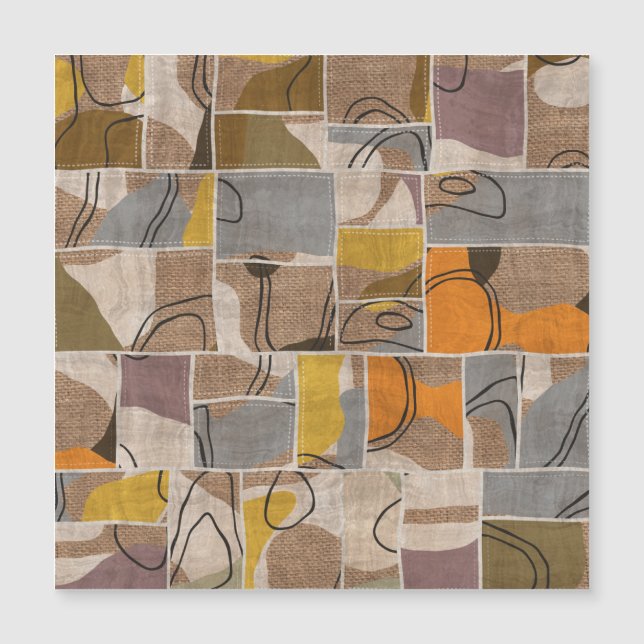 Patchwork collage, quilt mix mönster (Framsida)