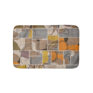 Patchwork collage, quilt mix mönster badrumsmatta